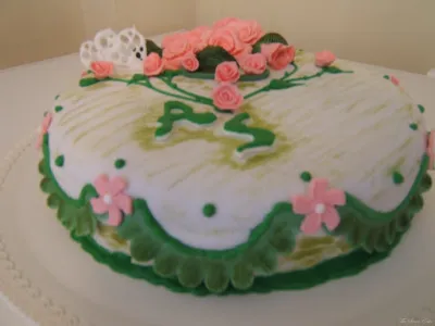 Torta decorata con MMF(marshmallows fondant)