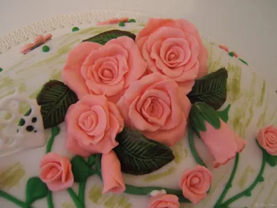 Torta decorata con MMF(marshmallows fondant)