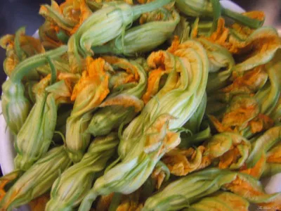 Fiori di zucca ripieni 2