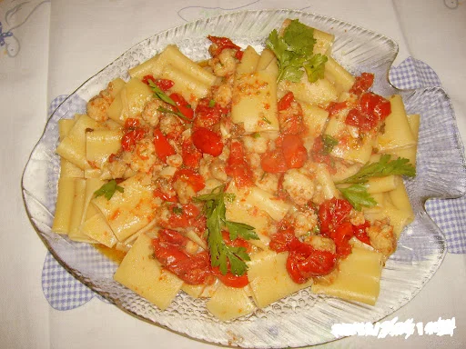 Paccheri alla pescatrice di Clorinda