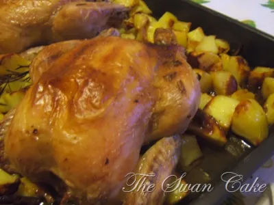 Pollo al forno con patate