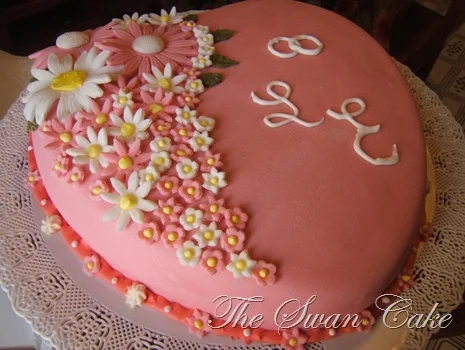 Torta cuore in rosa