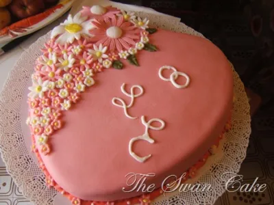 Torta cuore in rosa