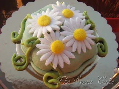 Torta compleanno con margherite
