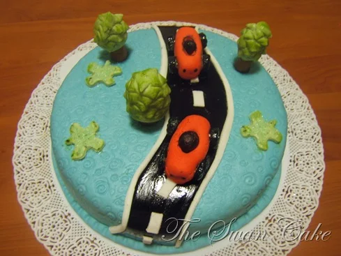 Torta con paesaggio