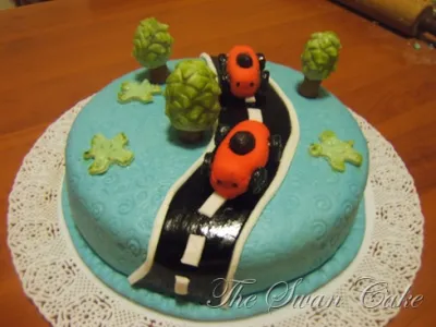 Torta con paesaggio