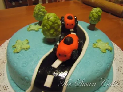 Torta con paesaggio