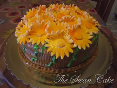 Torta cesto di margherite