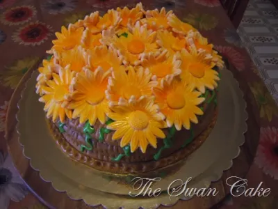 Torta cesto di margherite