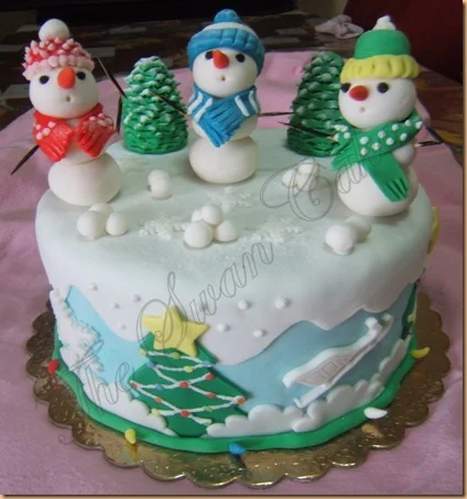 Snowman cake