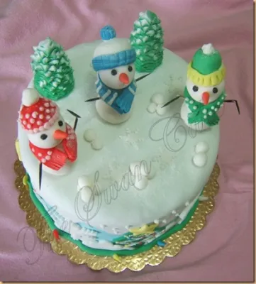 Snowman cake