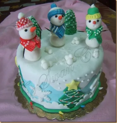 Snowman cake